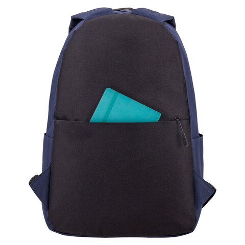 Рюкзак BRAUBERG POSITIVE универсальный, потайной карман, «Dark blue», 42×28х14 см