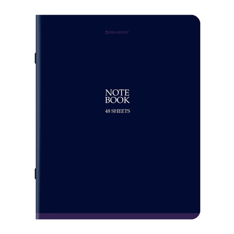 Тетради ДЭК А5 48 л. КОМПЛЕКТ 5 шт. BRAUBERG скоба, клетка, SoftTouch, «NoteBookMono»