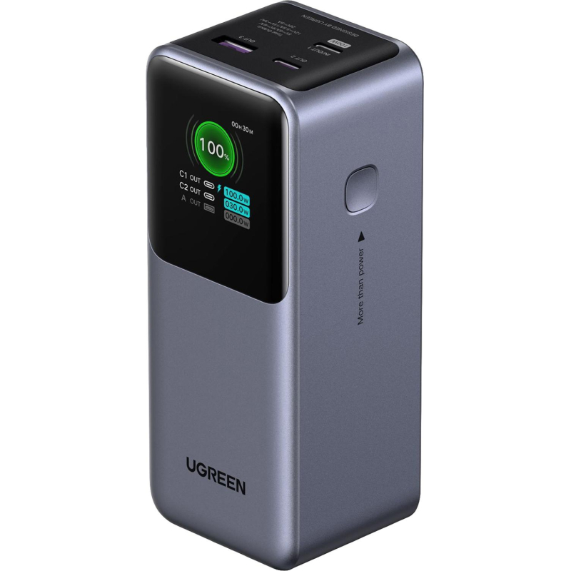 превью Внешний аккумулятор UGREEN PB721 (35524B)20000mAh 130W Fast Charging серый