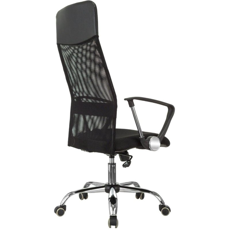 Кресло VB_EChair-508 TTW сетка/ткань/кожзам черный хром