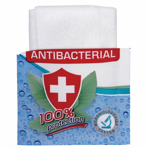 Салфетка влажная антибактериальная в индивидуальной упаковке сашеLAIMA WET WIPE13×17 см114493