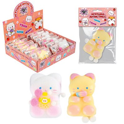 Игрушка-антистресс «КОШЕЧКА», 9×6 см, ассорти 2 вида, дисплей, JOLLY JOT (ДЖОЛЛИ ДЖОТ)