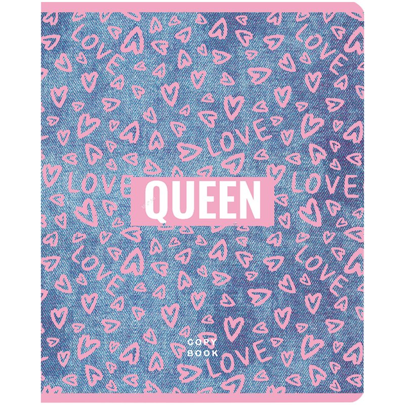 Тетрадь 48л., А5, линия BG «Pink Queen», матовая ламинация