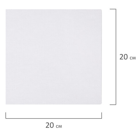 Холсты на картоне НАБОР 5 штук (20×20 см), хлопок, 280 г/м2, грунт, BRAUBERG ART CLASSIC