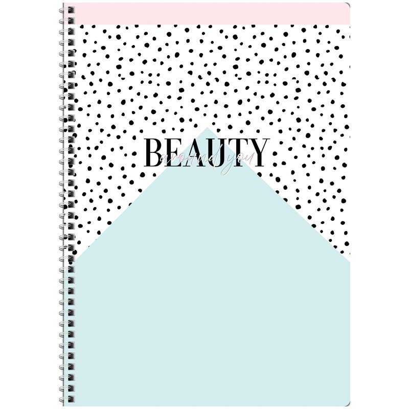 Тетрадь 80л., А4, клетка на гребне GreenwichLine «Beauty shapes», 70г/м2, матовая ламинация, тиснение фольгой