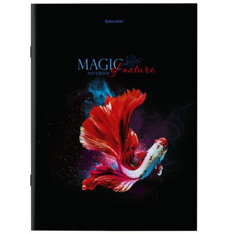 Тетради ДЭК А4, 96 л., КОМПЛЕКТ 3 шт., BRAUBERG, скоба, клетка, глянцевый лак, «Shade»