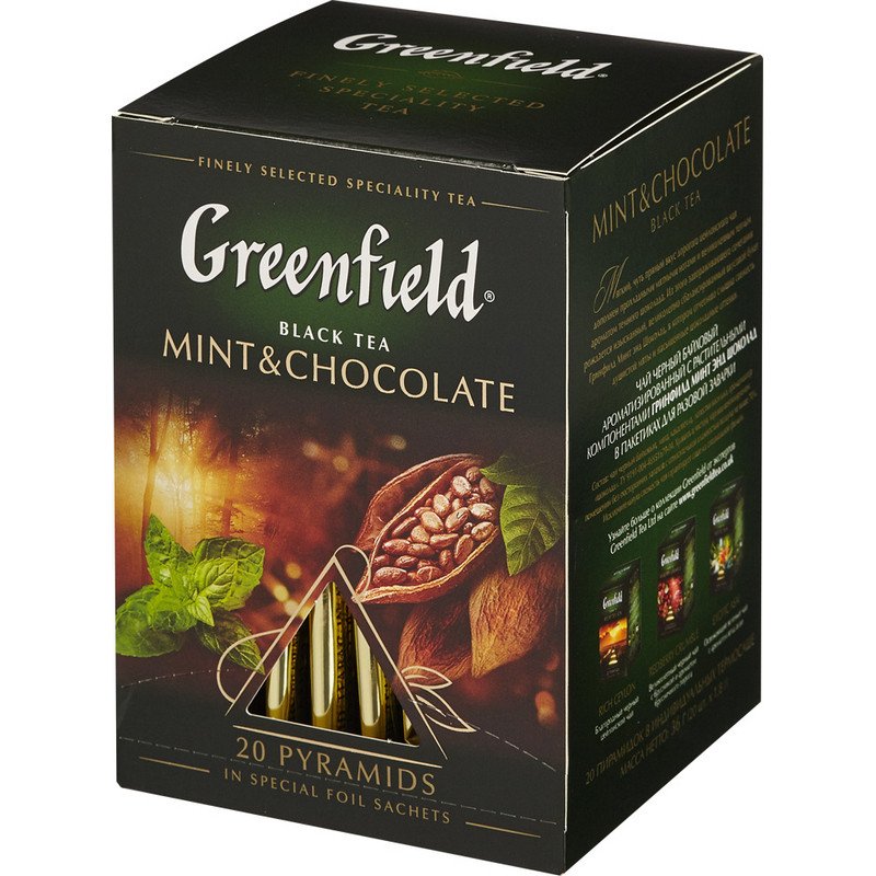 Чай Greenfield Mint and chocolate черный 20 пакетиков арт. 227377 ...