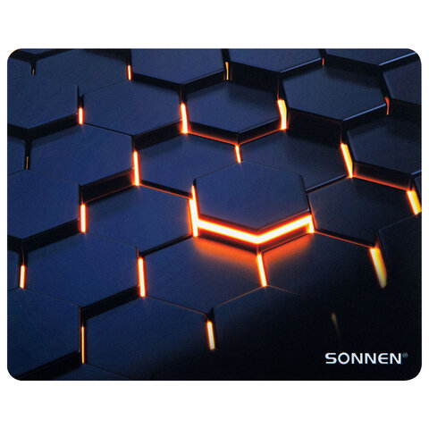 превью Коврик для мыши SONNEN «HOT CELLS» резина + ткань250×200х2 мм513955