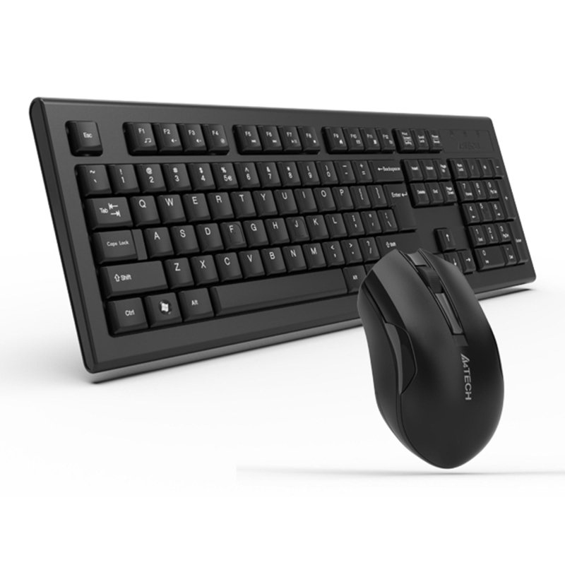 Набор клавиатура+мышь A4Tech 3000NS клав:чер мышь:чер/USB/WLS/Multimedia