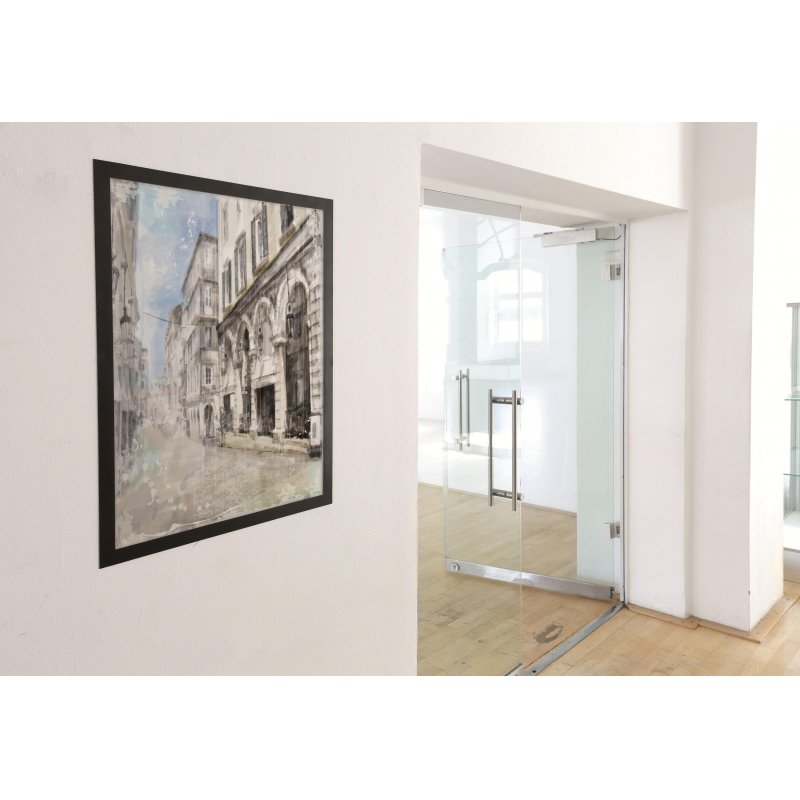Информационный стенд настенный Durable Duraframe Poster 50×70 см пластиковый серебристый (магнитная рамка)