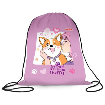 Мешок для обуви ПИФАГОР, 1 отделение, 42×34 см, «Fluffy akita»
