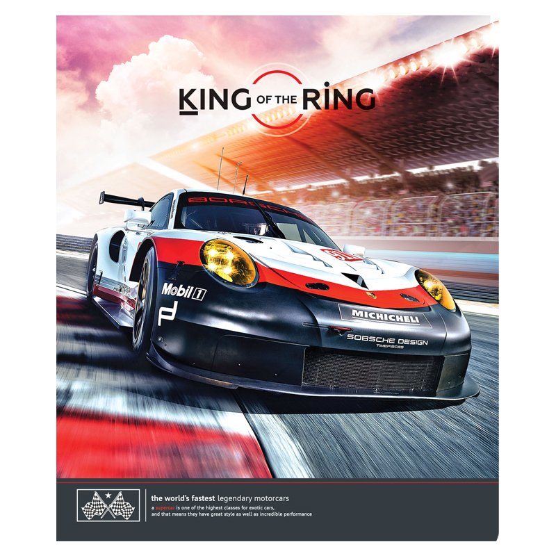 Тетрадь 40л., А5, клетка ArtSpace «Авто. King of the ring»