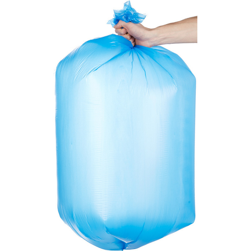  для мусора на 120 литров синие (18 мкм, 20 штук в упаковке .