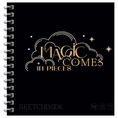Скетчбук 40л., 170×170 на гребне BG «Magic comes», 120г/м2