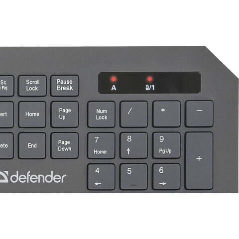Набор беспроводной DEFENDER Berkeley C-925, клавиатура, мышь 4 кнопки + 1 колесо + 1 dpi, черный