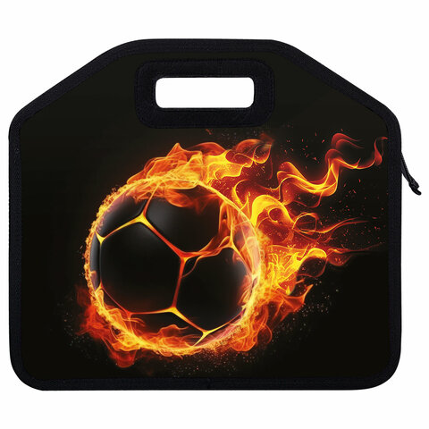 Папка-сумка ЮНЛАНДИЯ, 1 отделение, фетровые ручки, 34×30х11 см, Fire ball