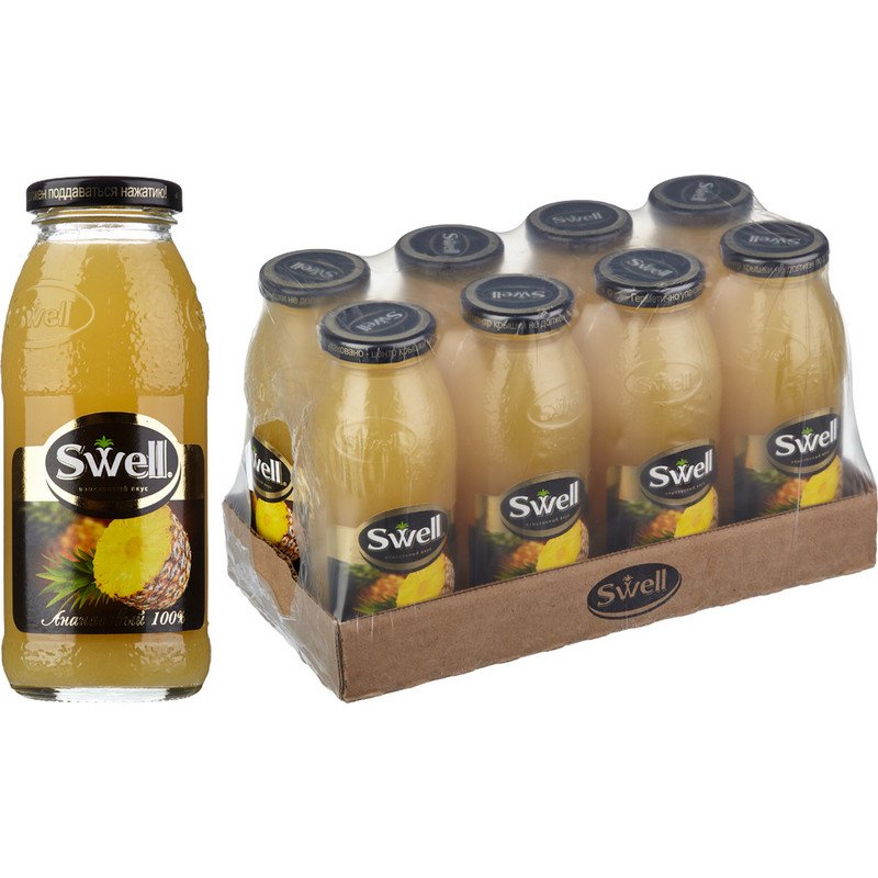 превью Сок Swell ананасовый 0.25 л (8 штук в упаковке)