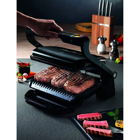 Электрогриль TEFAL GC714834, 2000 Вт, съемные панели, регулировка температуры, черный
