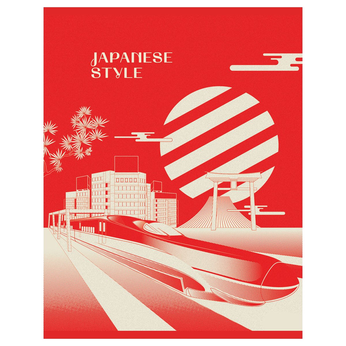 Тетрадь 80л., А5, клетка Greenwich Line «Japanese style», матовая ламинация, 70г/м2