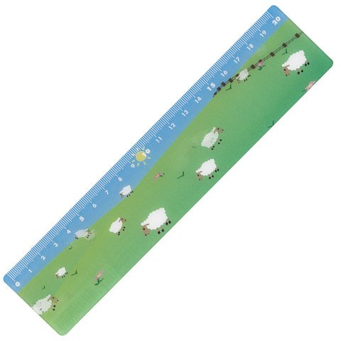 Линейка 3D, 20 см, BRAUBERG, эффект движения, «Веселые барашки», европодвес