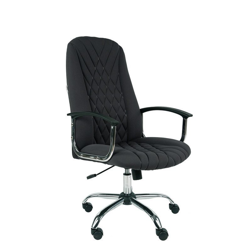превью Кресло для руководителя Easy Chair 677 TS серое (ткань/хром/пластик)