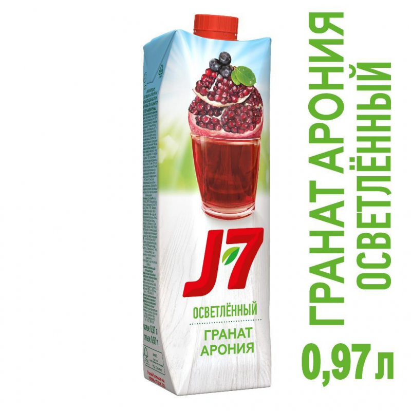 Нектар J-7 Гранат, Черноплодная рябина осветленный, 0.97л