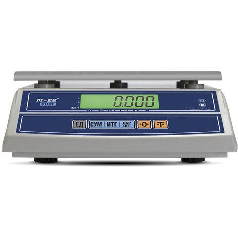 Весы фасовочные MERCURY M-ER 326FL-15.2LCD (0.05-15 кг), дискретность 2 г, платформа 280×235 мм, без стойки