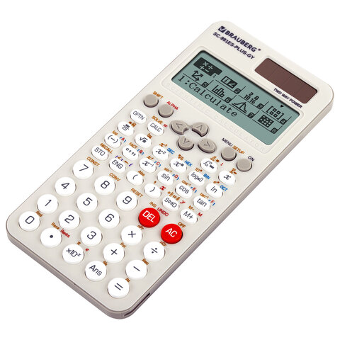 Калькулятор инженерный BRAUBERG SC-991ES-PLUS-GY (164×80 мм), 552 функции, 10+2 разряда, СЕРЫЙ