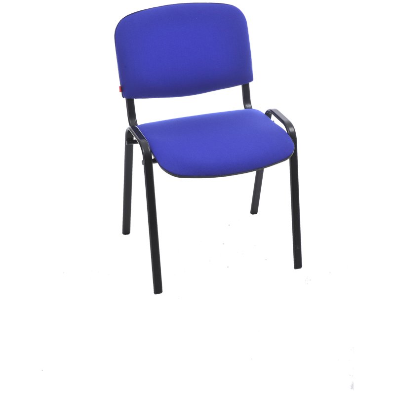 превью Стул Фабрикант «Изо», каркас чёрный, обивка кожзам синий