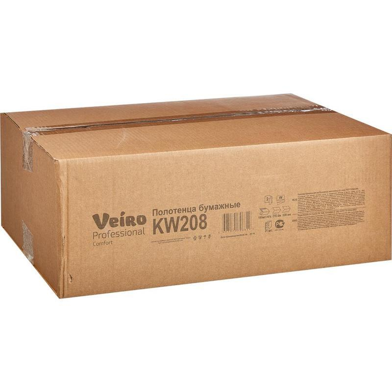 Полотенца бумажные д/держ.Veiro F2 Comf 2сл.150л/пач 21пач/кор W-слож.KW208