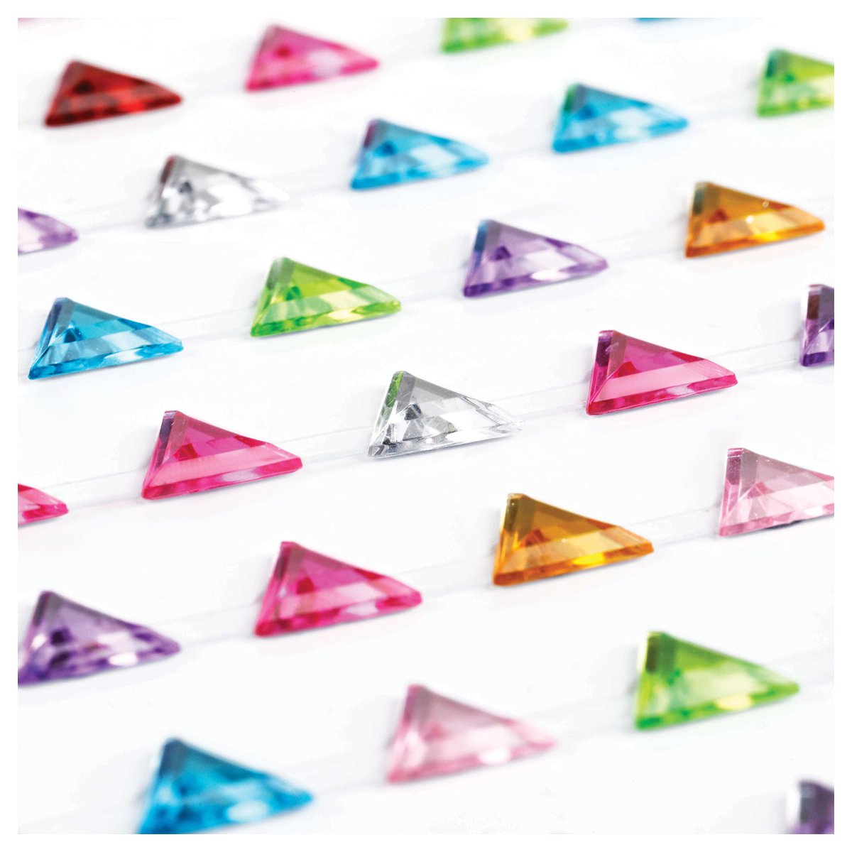 Наклейки акриловые MESHU «Сolorful crystal», 25×10см, стразы, 91 наклейка, инд. уп., европодвес
