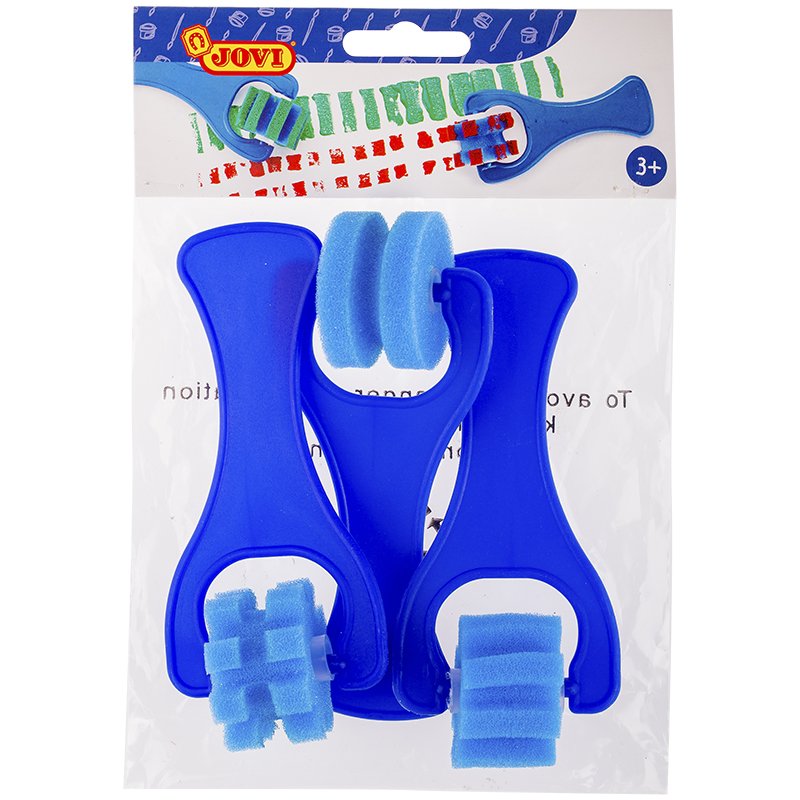 превью Валики фигурные для рисования JOVI, узкие, 3шт., в пакете, европодвес