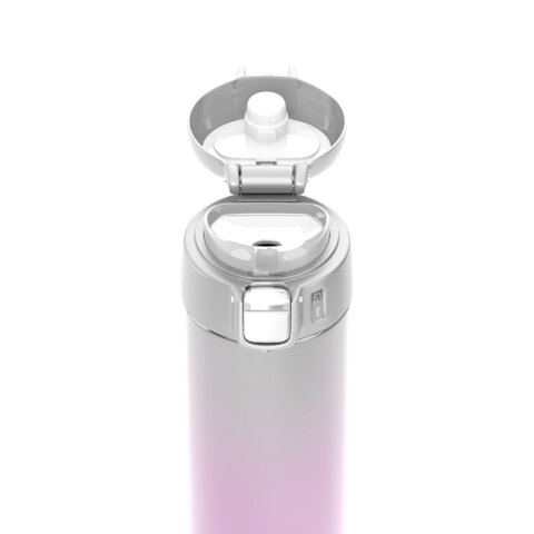 Термокружка 420 мл JOYLUX (ДЖОЙЛЮКС) ULTRA GRADIENT, нержавеющая сталь SUS304, белый/розовый
