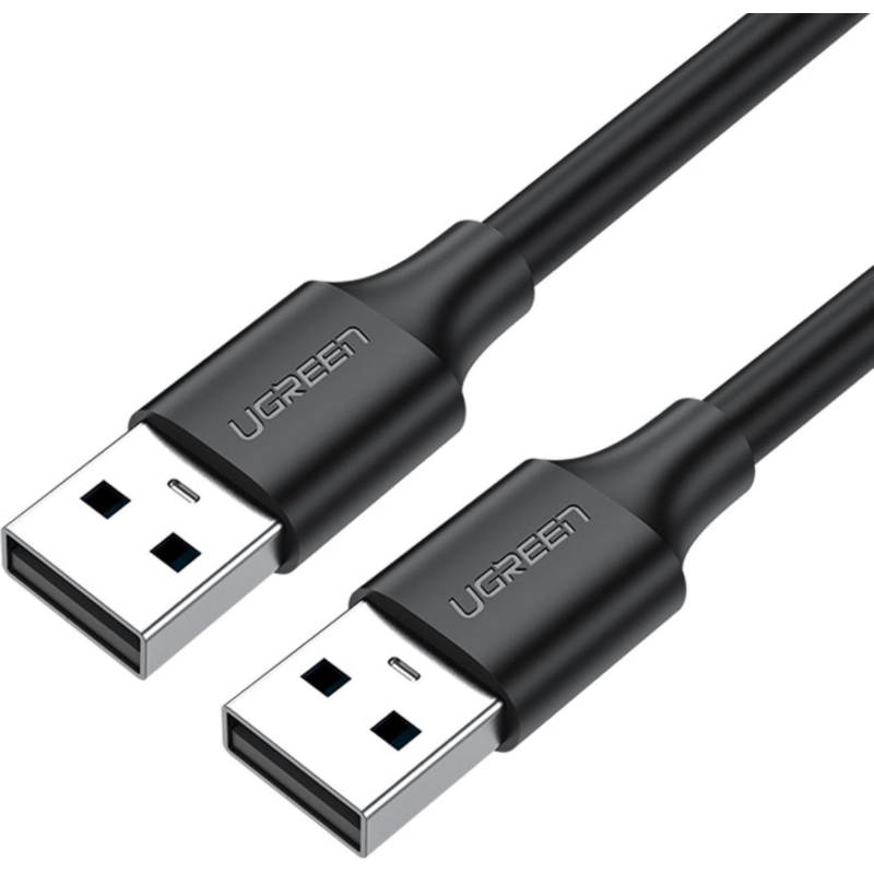 превью Кабель UGREEN US102 (10309) USB 2.0 A Male to A Male Cable.1м черный
