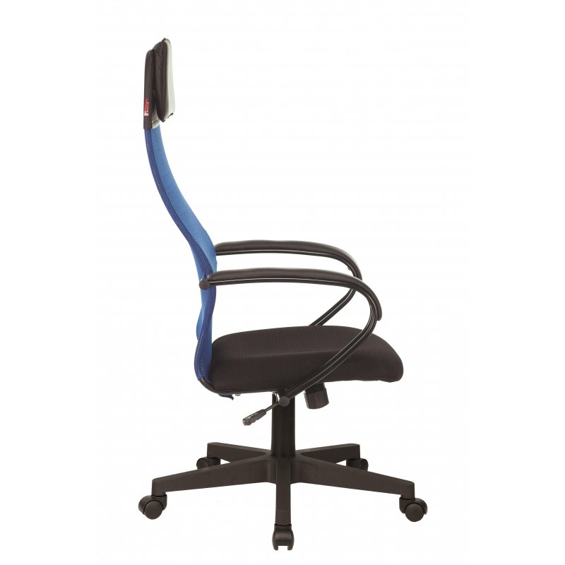 Кресло для руководителя Easy Chair 655 TTW черное/синее (сетка/искусственная кожа/пластик)