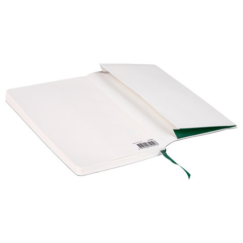 Блокнот А5 (130×210 мм), BRAUBERG ULTRA, под кожу, 80 г/м2, 96 л., клетка, темно-зеленый
