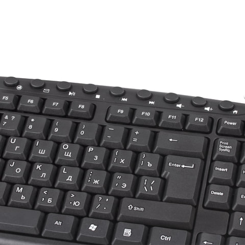 Клавиатура проводная SONNEN KB-8137, USB, 104 клавиши + 12 дополнительных, мультимедийная, черная