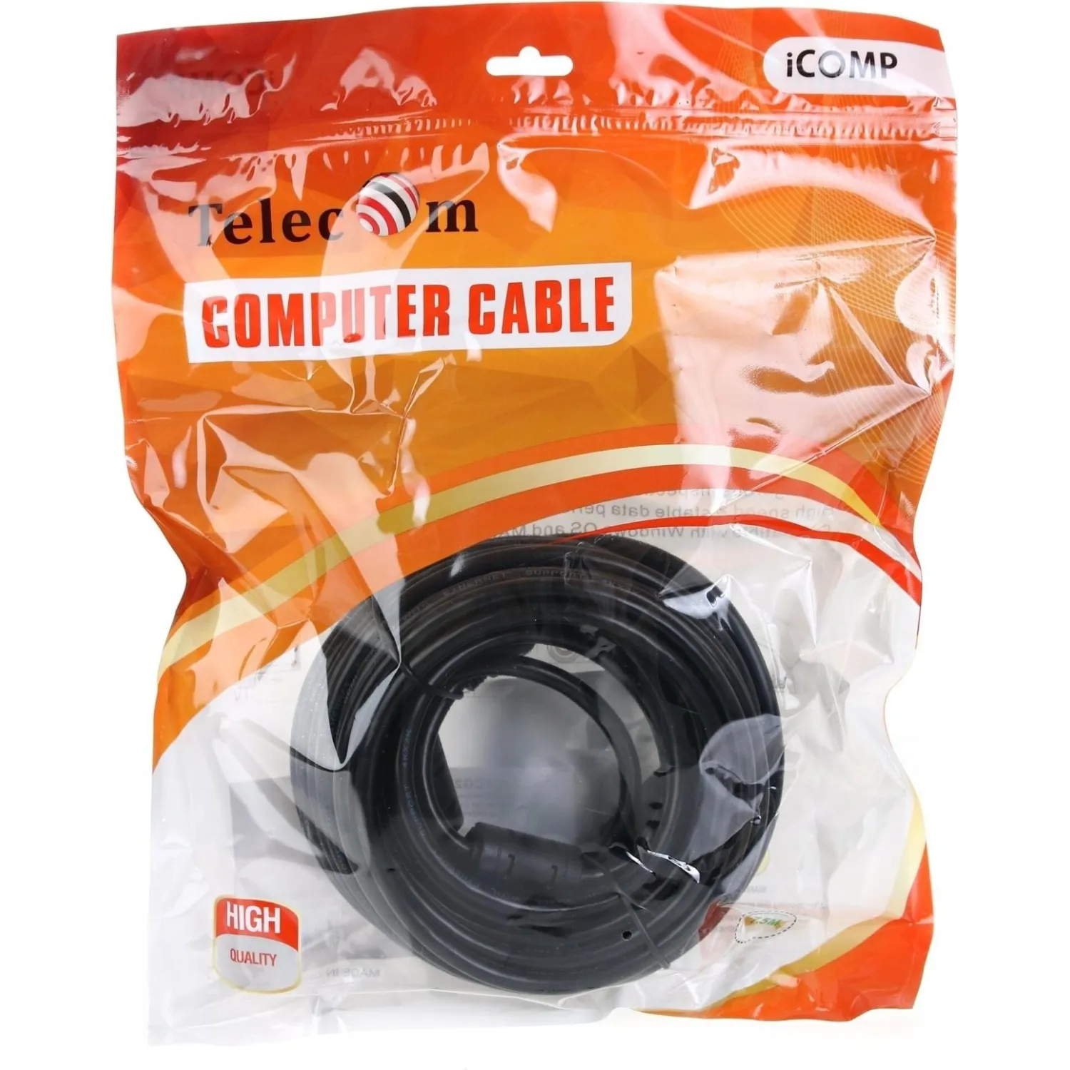 Кабель HDMI-19M - HDMI-19M ver 2.0+3D/Ethernet, 7.5m Telecom TCG200F-7.5M