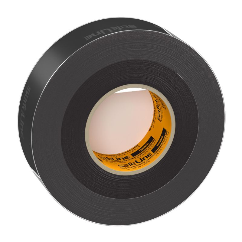 Изолента SafeLine THERMO 19мм х 20м х 0.18 мм черный, термостойкая (25266)