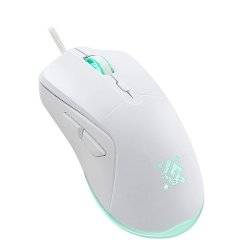 Мышь проводная DEFENDER Arga GM-049, 1200/1800/2400/3600 dpi, 5 кнопок + 1 колесо-кнопка, белый