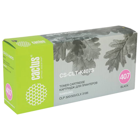 превью Картридж лазерный CACTUS (CS-CLT-K407S) для SAMSUNG CLP-320/325/N, черный, ресурс 1500 стр. 