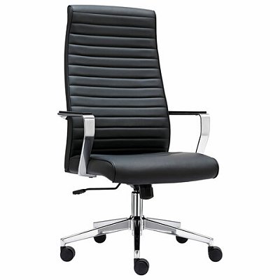 Кресло BRABIX PREMIUM ''Solo EX-730'', алюминий, хром, экокожа, черное