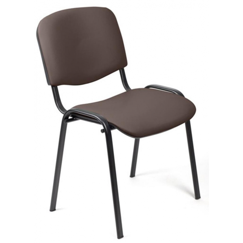 Стул ZP_UP_EChair Rio(ИЗО) чёрн, к/з коричневый