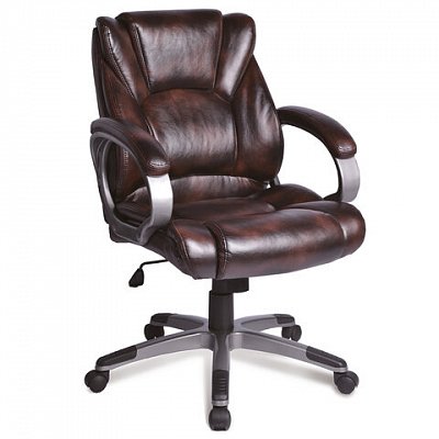 Кресло офисное BRABIX EX-504, экокожа, коричневое