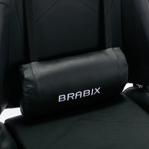 Кресло компьютерное BRABIX «Hunter GM-130», две подушки, экокожа, черное