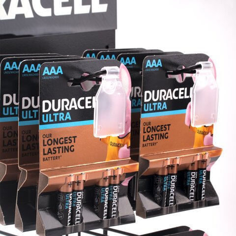 Дисплей для размещения товара настольный поворотный DURACELL, 2×2х3 крючка