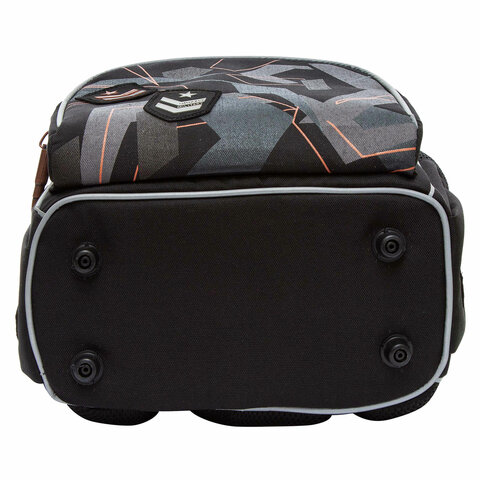 Ранец GRIZZLY анатомическая спинка, с мешком для обуви, для мальчиков, SERIOUS, 33×25х13 см