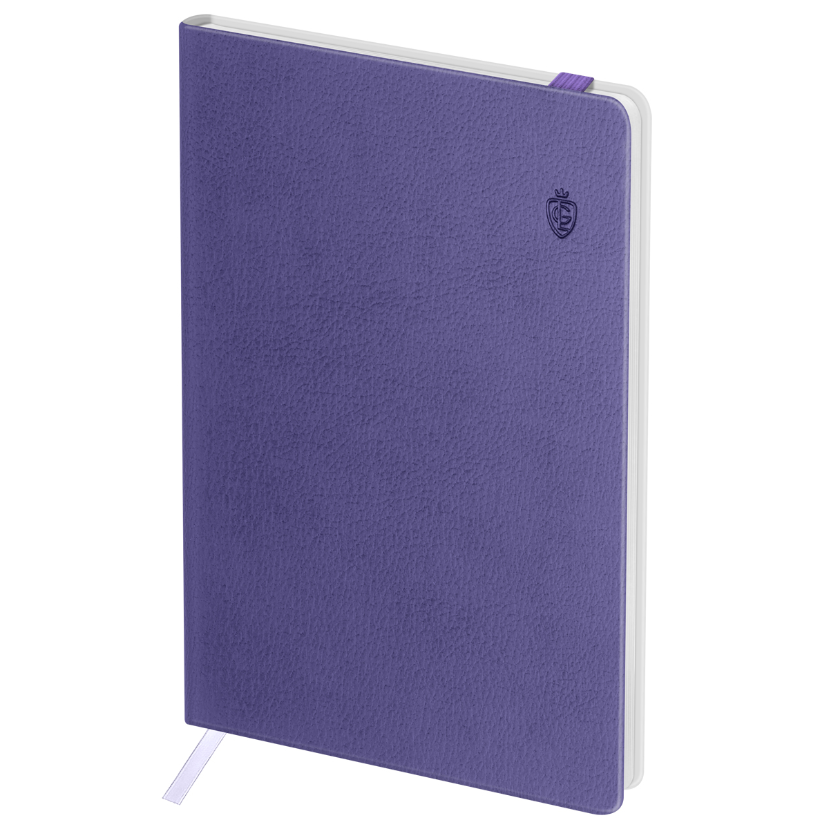 превью Записная книжка А6 80л. ЛАЙТ, кожзам, Greenwich Line «Classic. Lilac», с резинкой, фактурное тиснение, блок в клетку