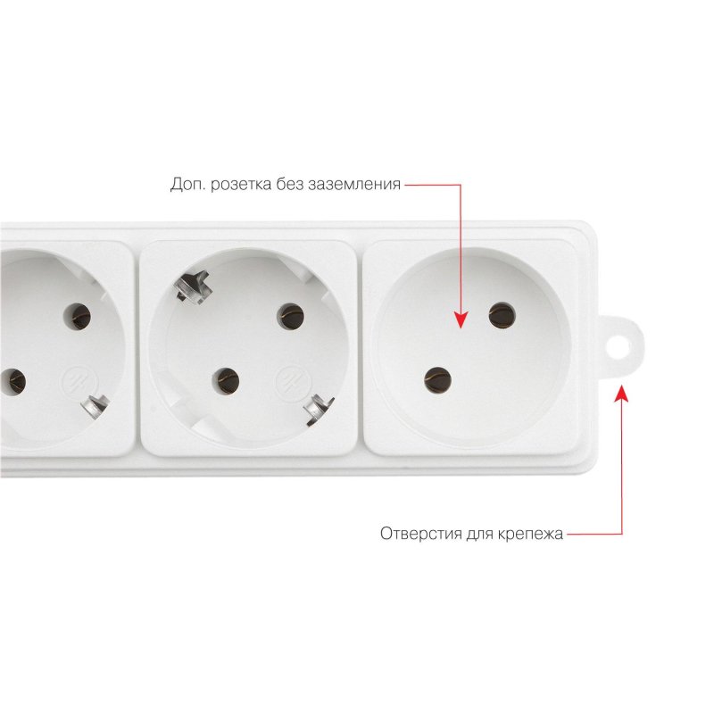 Сетевой фильтр Power Cube 5м, 6р белый 16А/3.5кВт (3×1.5)(SPG6-А2)