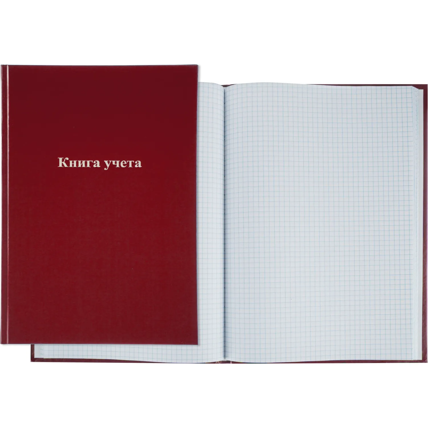 превью Книга учета Attache 96 листов А4 на сшивке блок офсет бордовая (обложка - бумвинил)